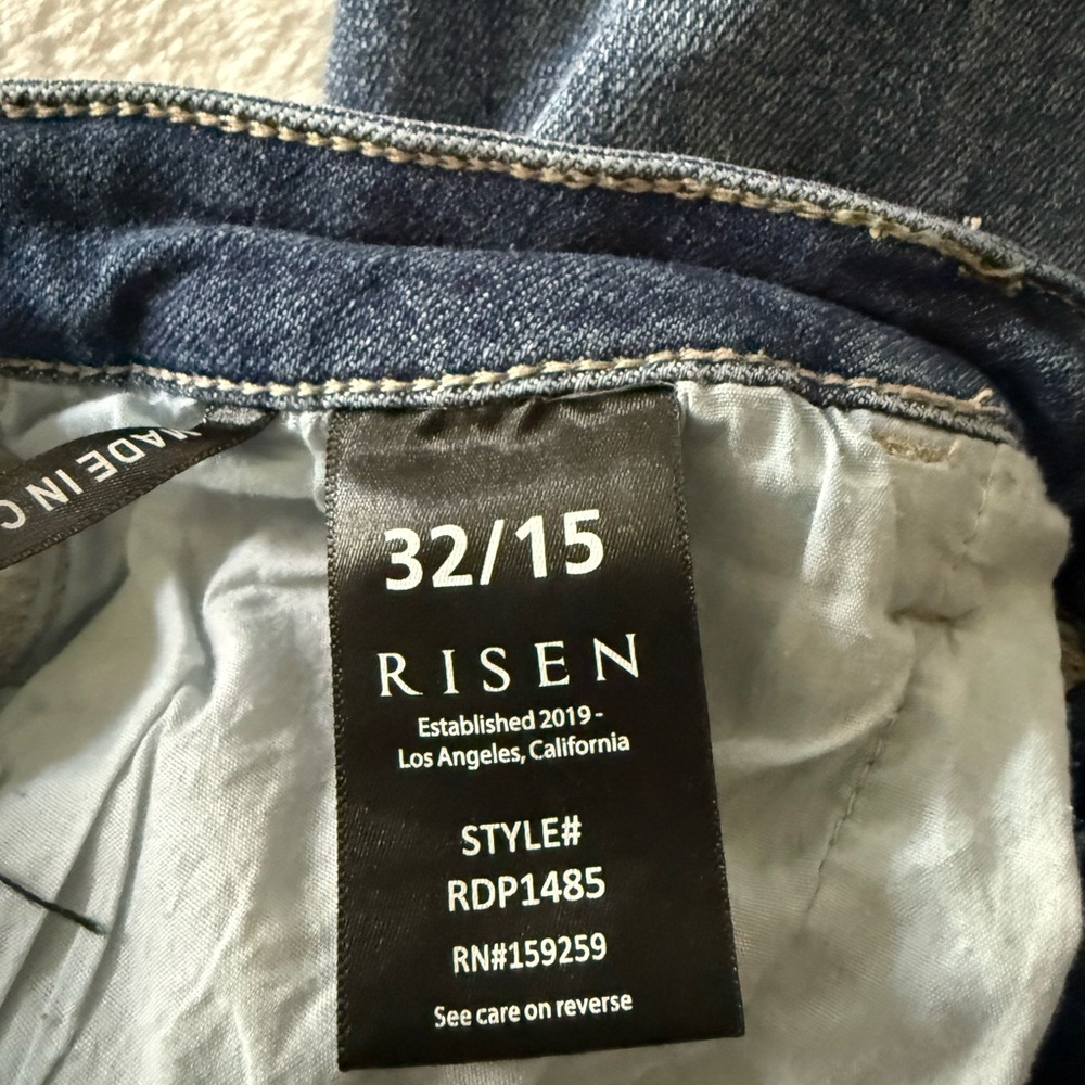 Risen High Rise Distressed Stretch Jeans 15/32 15 - Picture 7 of 11